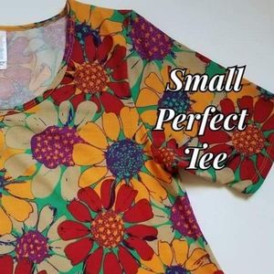 S Lularoe Floral Perfect Tee